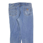 CARHARTT Mens Regular Fit Blue Denim Jeans W36 L32 Classic Cotton Zip