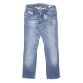 DIESEL Womens Slim Blue Denim Straight Jeans Cotton Blend W28 L27 Classic Blue