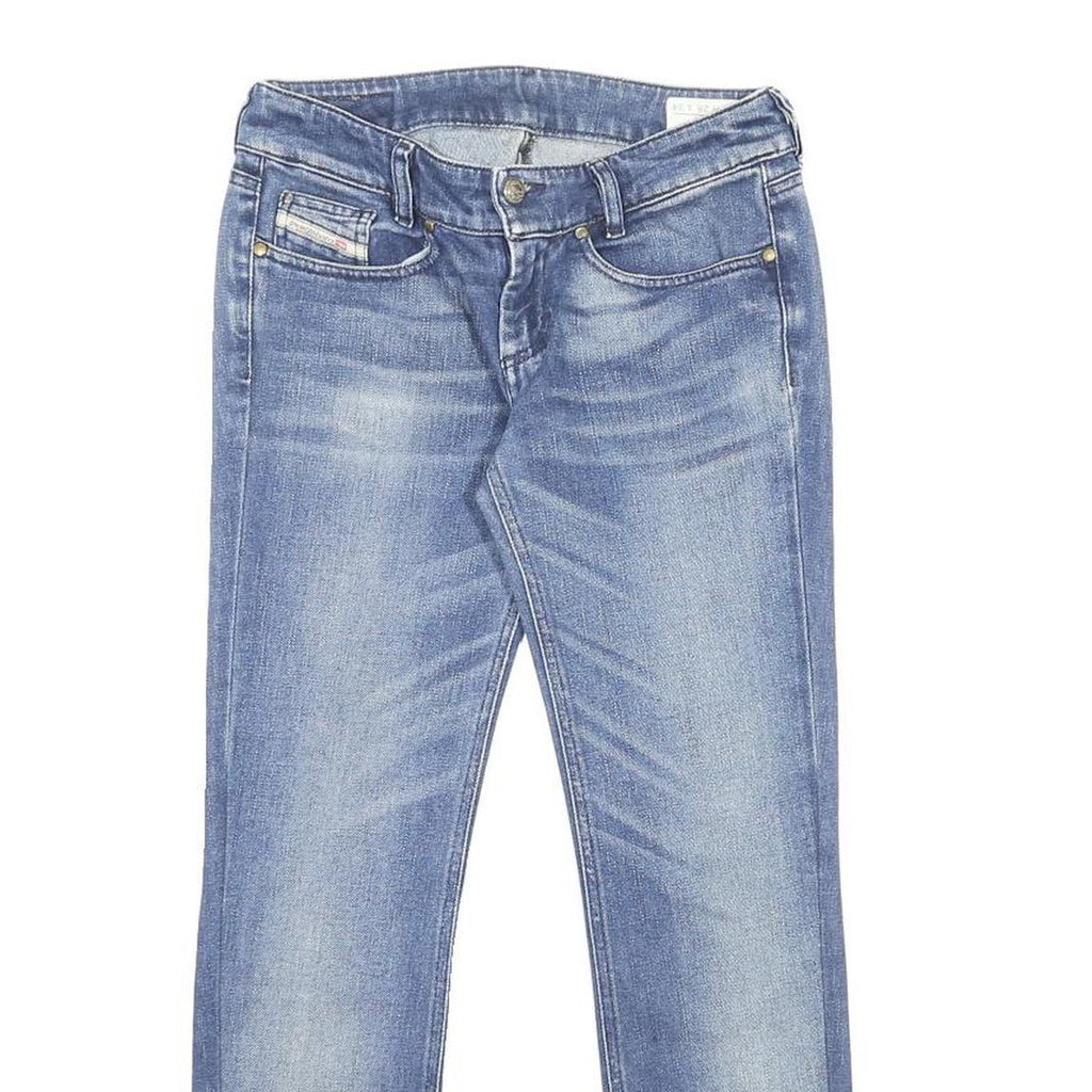 DIESEL Womens Slim Blue Denim Straight Jeans Cotton Blend W28 L27 Classic Blue