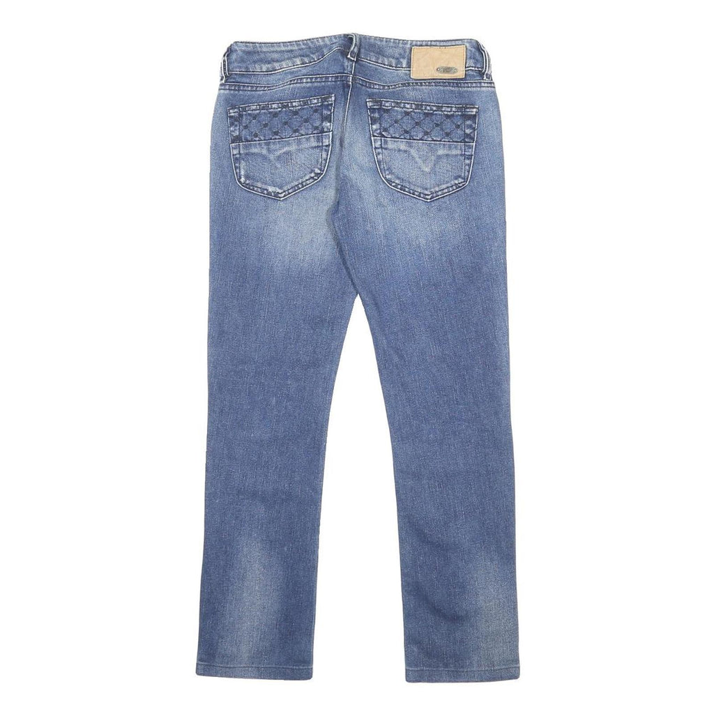 DIESEL Womens Slim Blue Denim Straight Jeans Cotton Blend W28 L27 Classic Blue