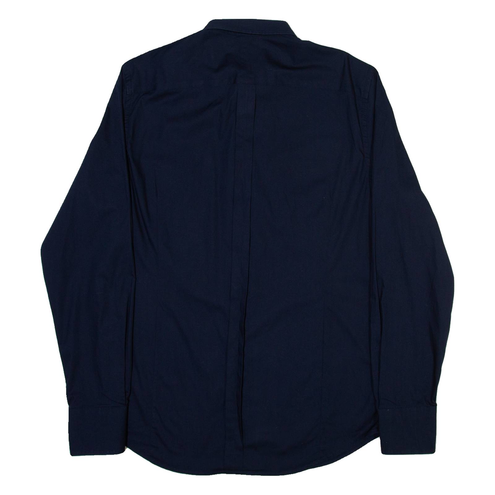 REPLAY Slim Fit Mens Plain Shirt Blue Long Sleeve M