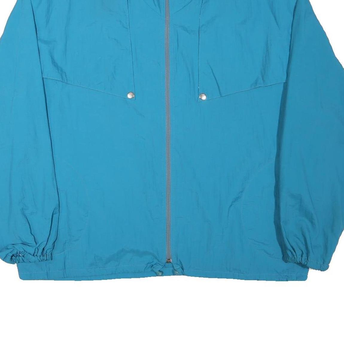 VVC Mens Blue Jacket L Polyester Blend Plain Zip Lightweight Casual