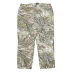 REAL TREE Mens Cotton Blend Beige Camouflage Relaxed Cargo Trousers W42 L32