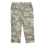REAL TREE Mens Cotton Blend Beige Camouflage Relaxed Cargo Trousers W42 L32