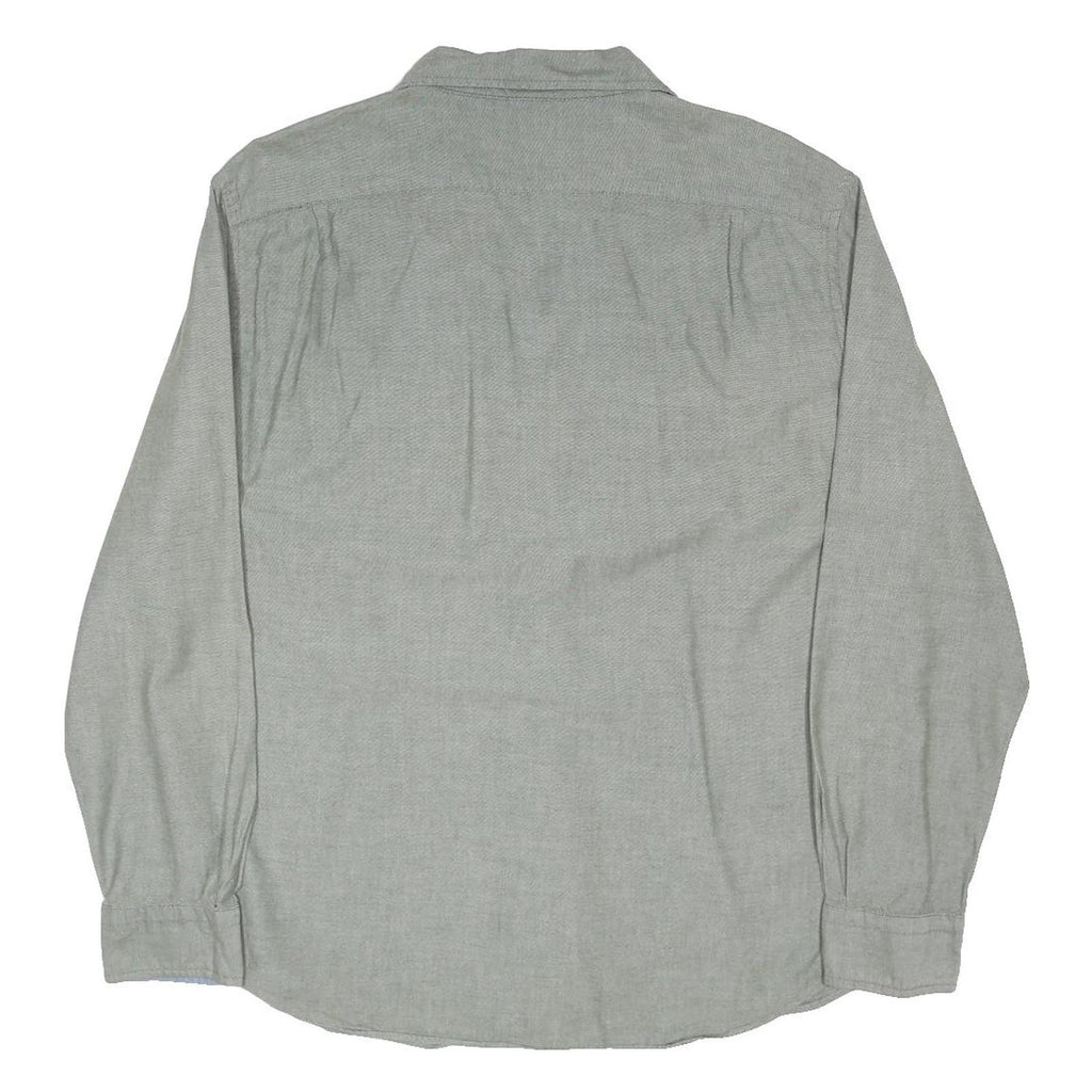 NAUTICA Mens Grey Cotton Blend Casual Shirt 2XL Long Sleeve Button Collar