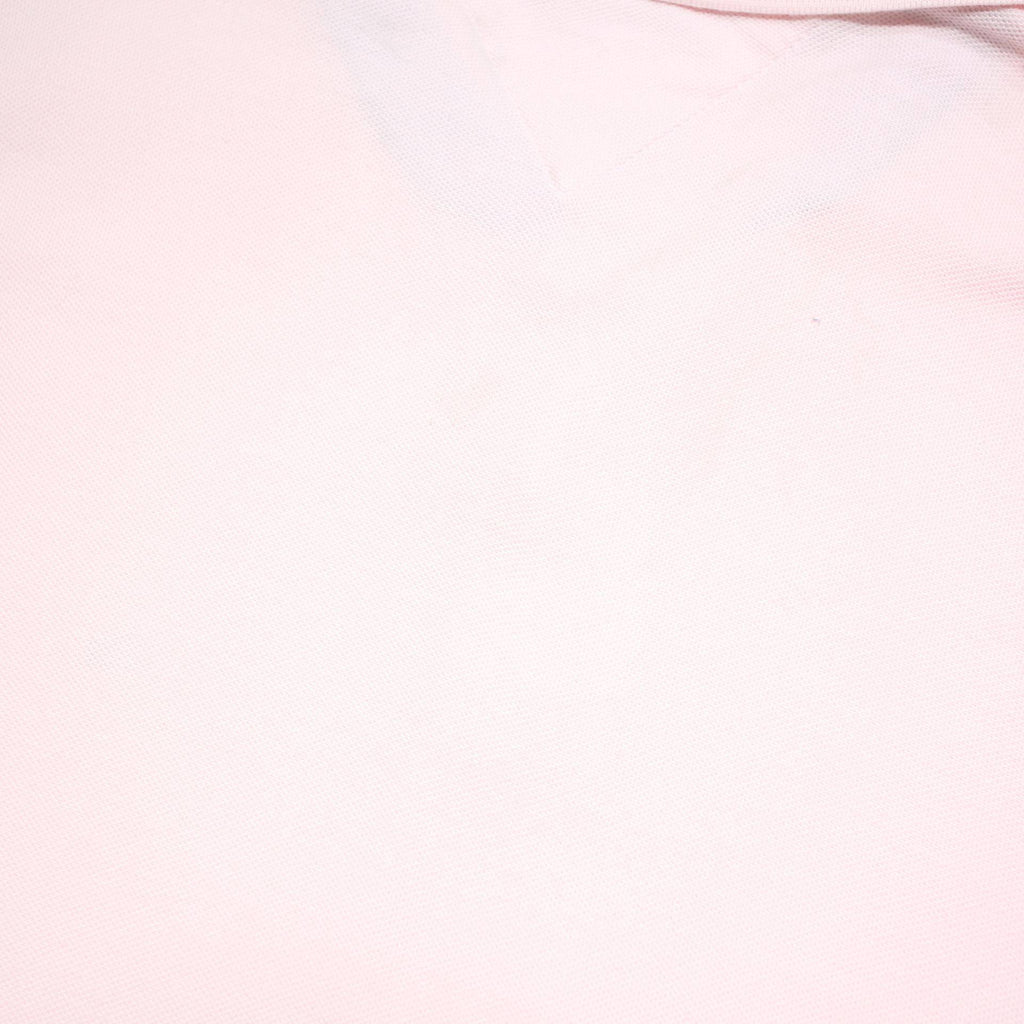 TOMMY HILFIGER Mens Pink Short Sleeve Plain XL Cotton Blend Polo Shirt Classic