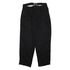 CHAPS RALPH LAUREN Mens Black Regular Fit Straight Leg Trousers W32 L30 Cotton
