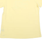 CREW CLOTHING Womens Yellow Cotton Blend Graphic T-Shirt UK 14 Short Sleeve