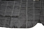 NAUTICA Womens Black & Grey Checked Quilted Button Jacket M Polyester Woven