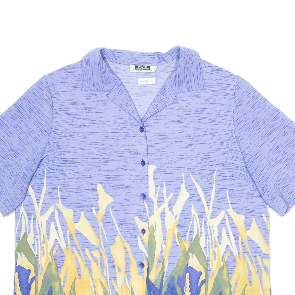 PIER BE Womens Shirt Blue Floral L