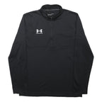UNDER ARMOUR Mens Black Pullover Jumper Plain Crew Neck Regular Fit M