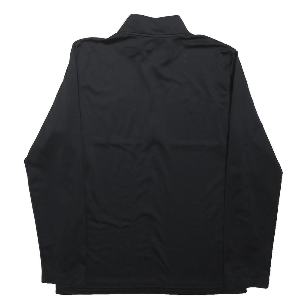 UNDER ARMOUR Mens Black Pullover Jumper Plain Crew Neck Regular Fit M