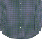 TOMMY HILFIGER Mens Green & Blue Check Shirt M Button Down Cotton Blend