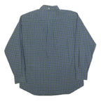 TOMMY HILFIGER Mens Green & Blue Check Shirt M Button Down Cotton Blend