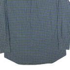 TOMMY HILFIGER Mens Green & Blue Check Shirt M Button Down Cotton Blend