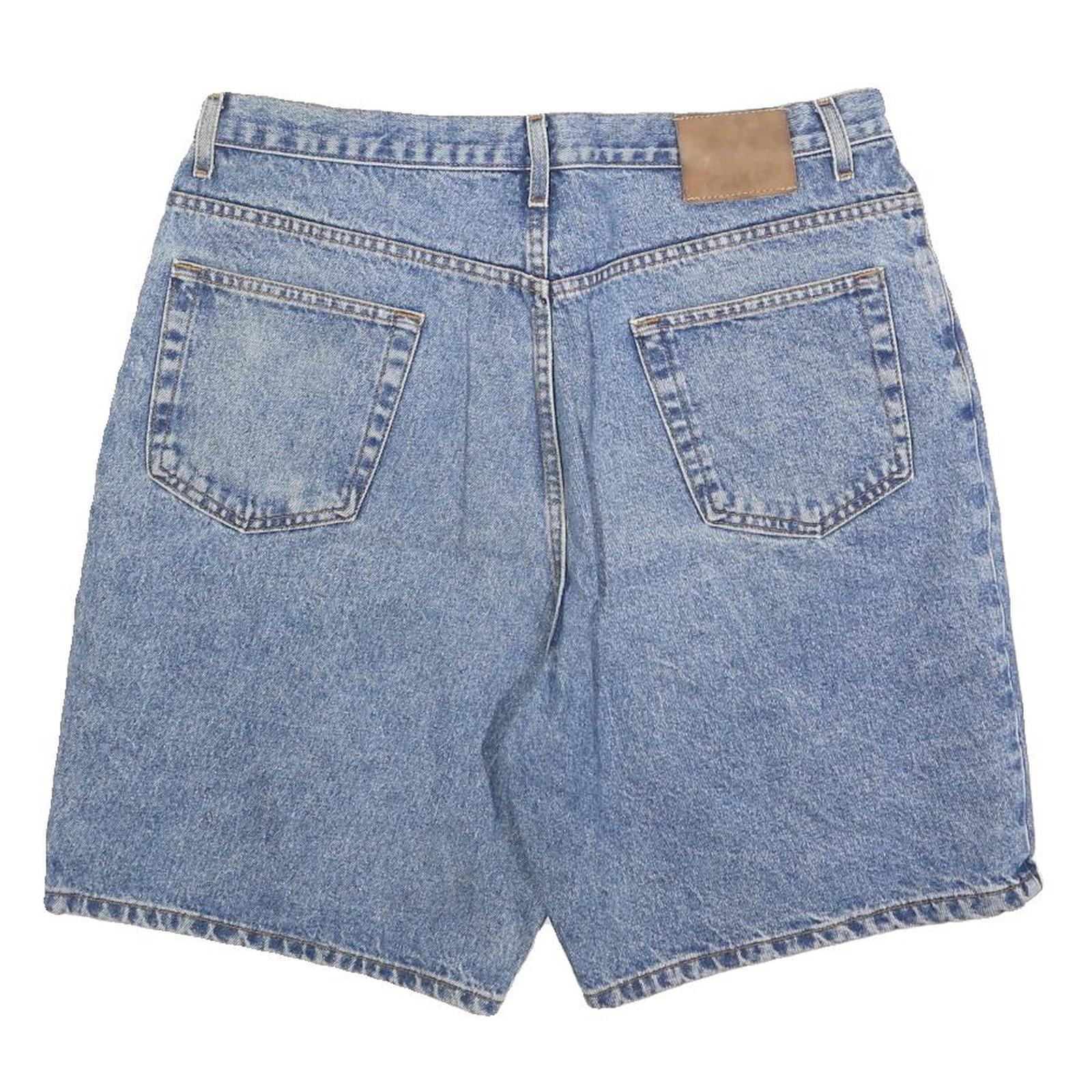 MEMBERS MARK Mens Denim Blue Casual Shorts L W36 Cotton Blend Comfortable Fit