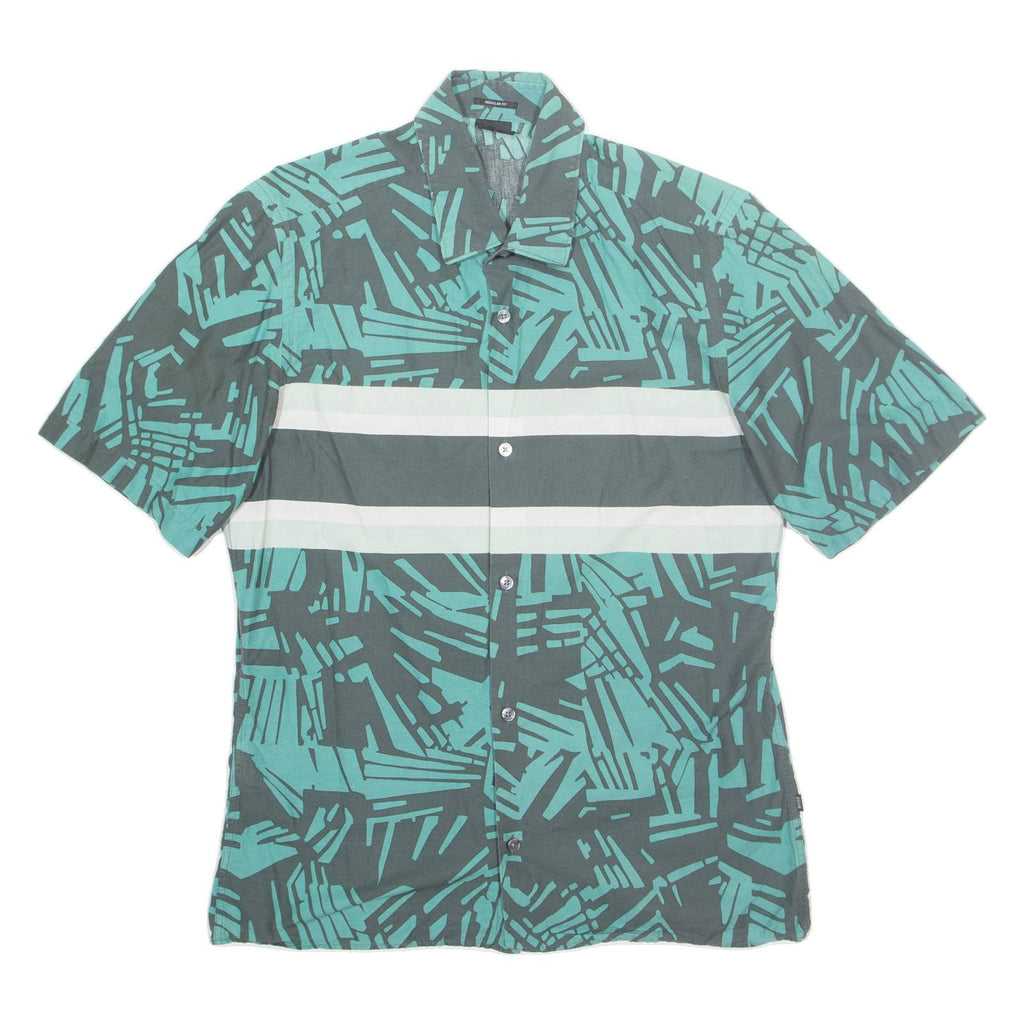 BOSS HUGO BOSS Mens Shirt Green Crazy Pattern M
