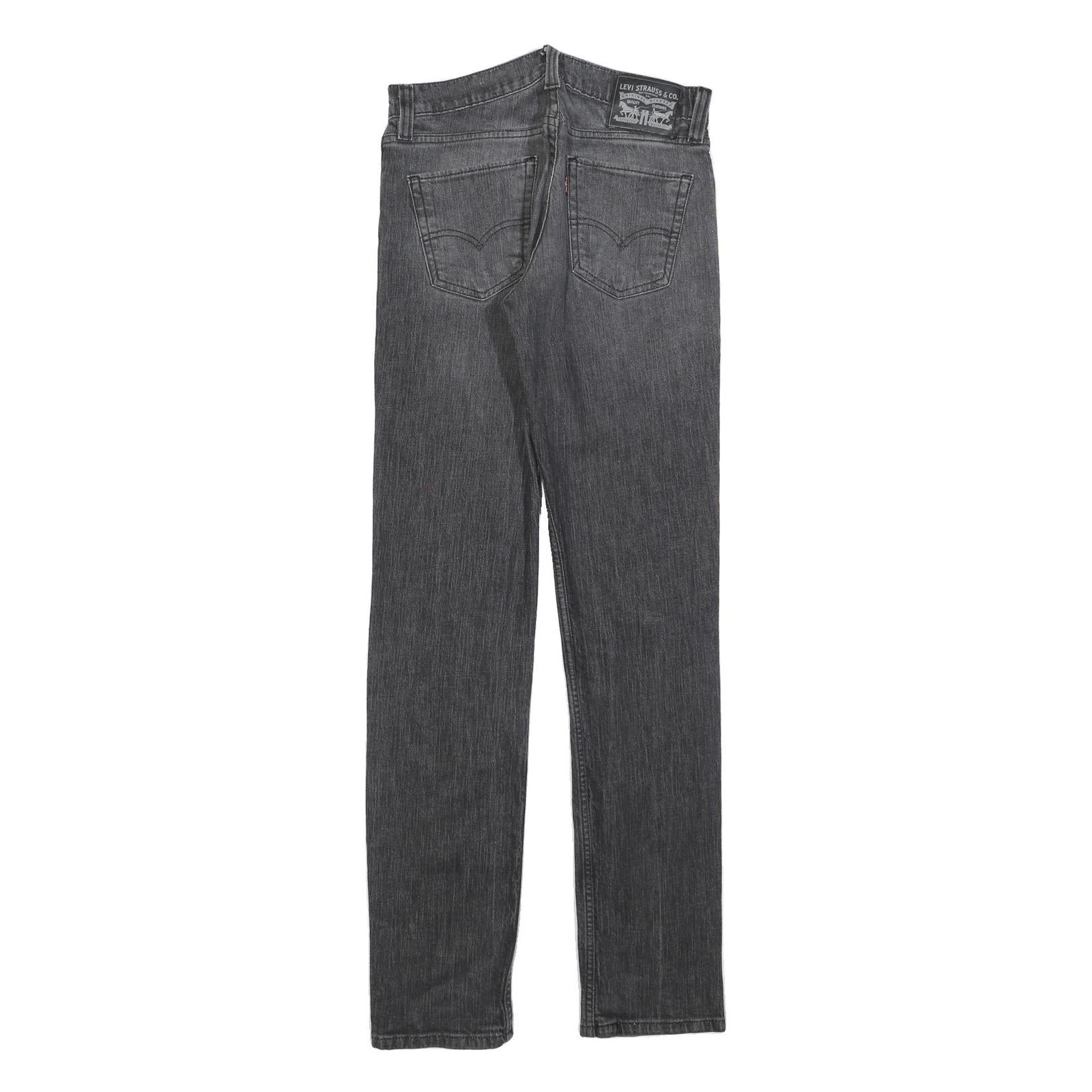 LEVI'S Mens Jeans Black Slim Skinny Denim Medium W30 L34 Classic Fit Zip Closure