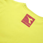 DIADORA Womens Yellow Sweatshirt S Crew Neck Cotton Blend Casual Pullover
