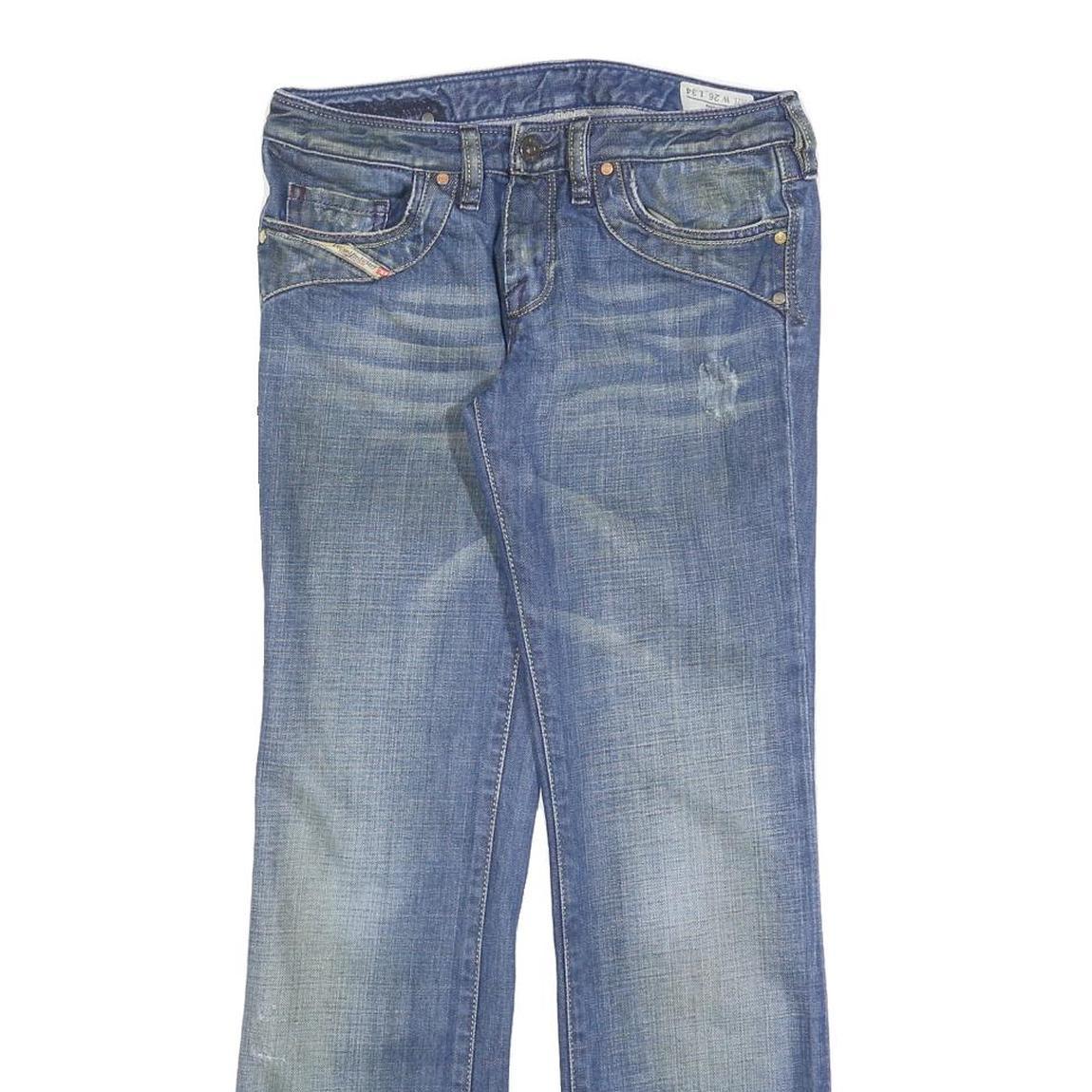DIESEL Womens Jeans Blue Slim Straight Denim Medium W26 L28 Stylish Detail