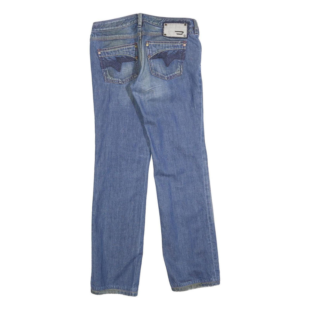 DIESEL Womens Jeans Blue Slim Straight Denim Medium W26 L28 Stylish Detail