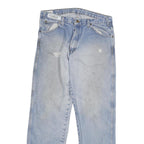 DICKIES Mens Regular Fit Light Blue Denim Jeans W34 L32 Cotton Blend Zip