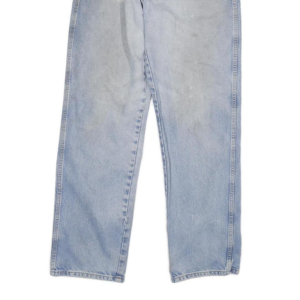 DICKIES Mens Regular Fit Light Blue Denim Jeans W34 L32 Cotton Blend Zip