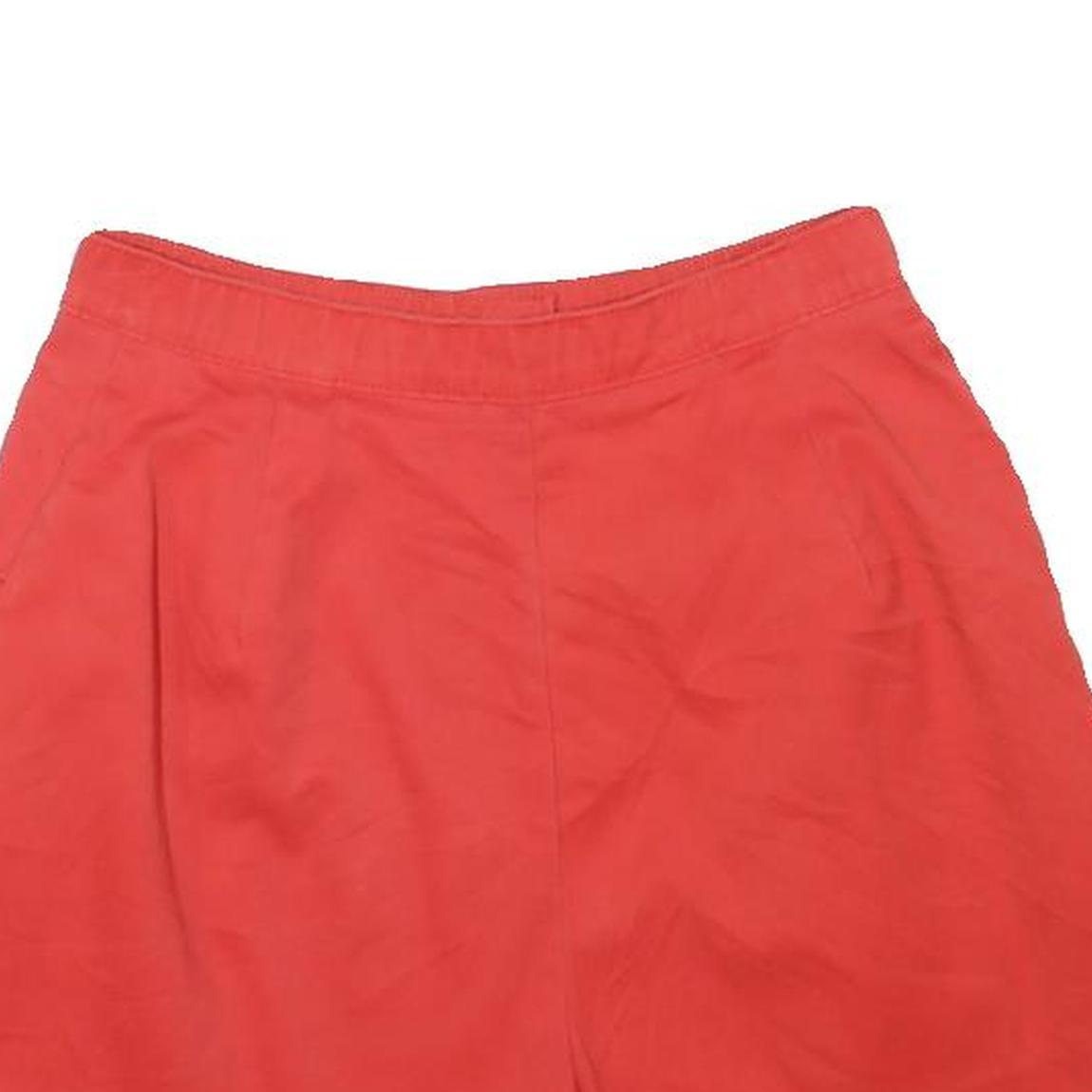 Womens Red Casual Shorts XS W24 Cotton Blend Classic Fit Button Closure