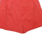 Womens Red Casual Shorts XS W24 Cotton Blend Classic Fit Button Closure