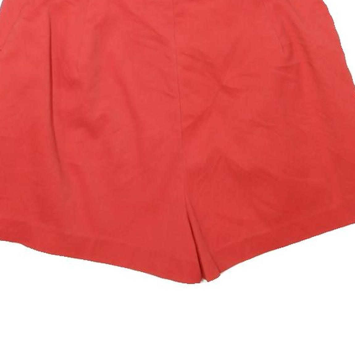 Womens Red Casual Shorts XS W24 Cotton Blend Classic Fit Button Closure