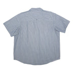 HARLEY DAVIDSON Mens Blue Striped Shirt 2XL Cotton Blend Casual Button Shirt