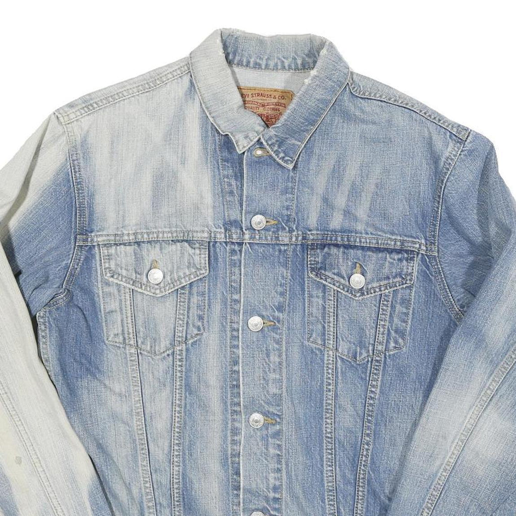 LEVI'S Mens Blue Denim Button Jacket XS Cotton Blend Classic Casual