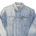 LEVI'S Mens Blue Denim Button Jacket XS Cotton Blend Classic Casual