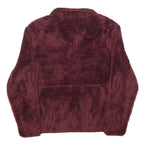 REEBOK Womens Maroon Jumper Plain 1/4 Zip Pullover XL Soft Polyester Comfort