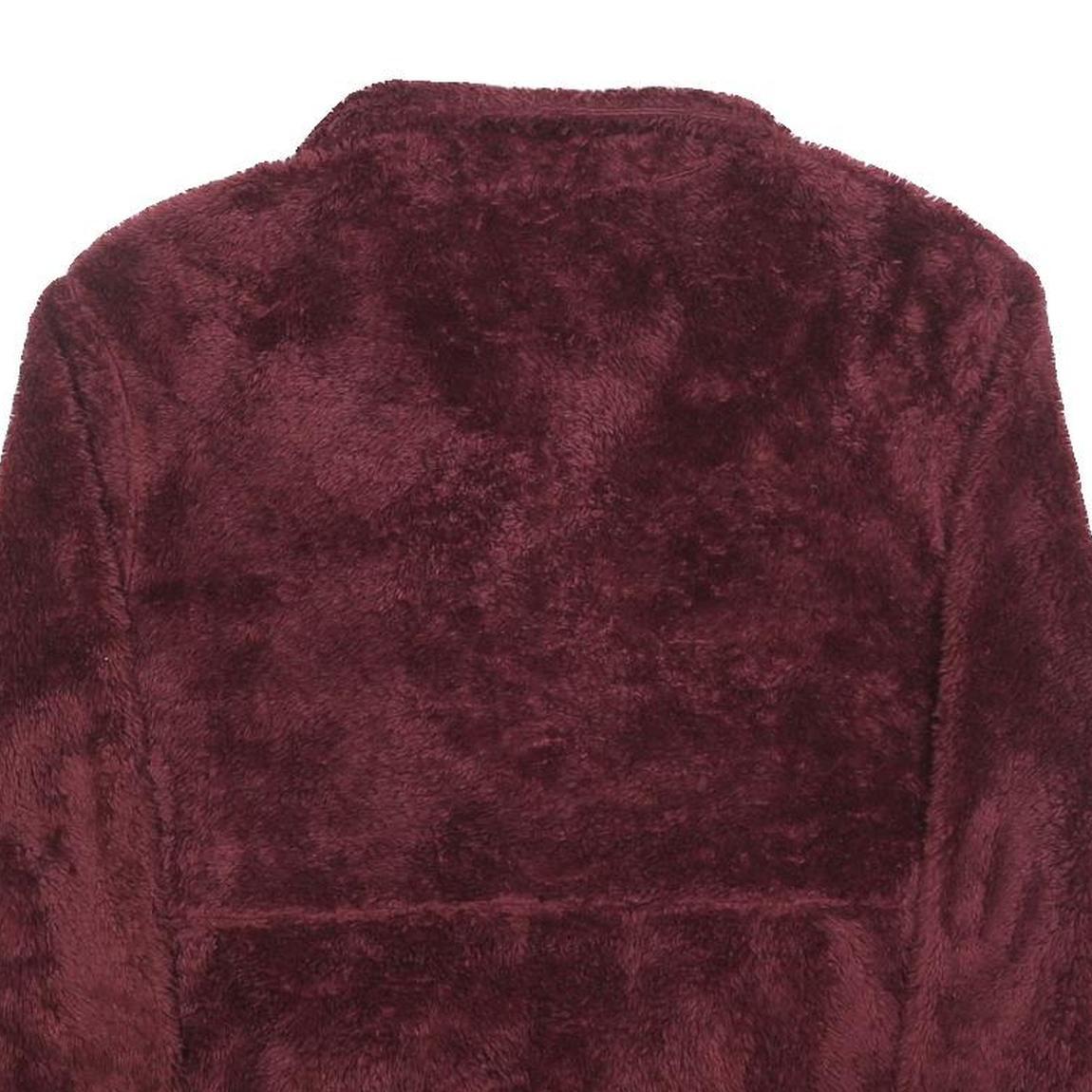 REEBOK Womens Maroon Jumper Plain 1/4 Zip Pullover XL Soft Polyester Comfort