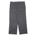 MARSUM Mens Cotton Blend Relaxed Grey Trousers W34 L27 Button Closure Workwear