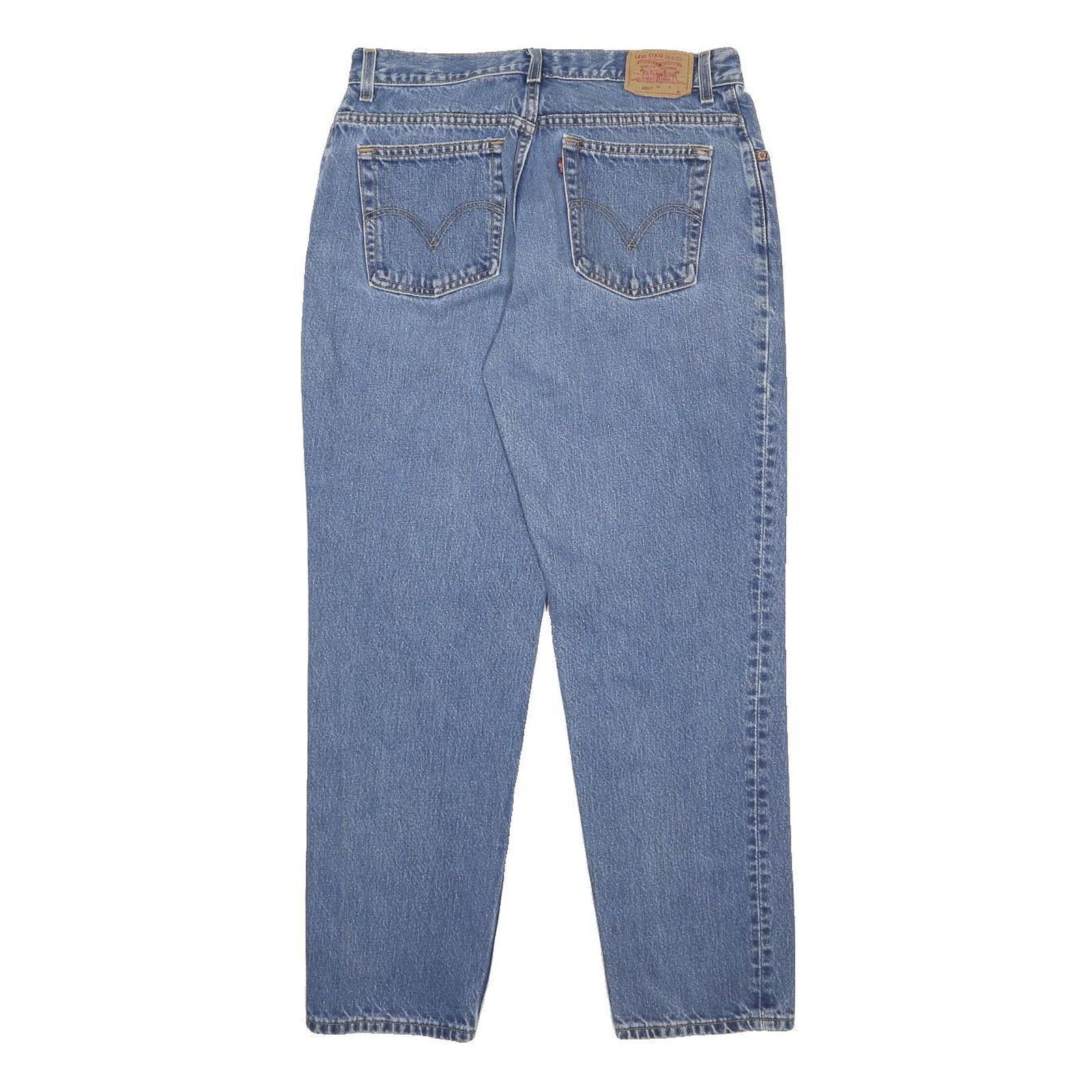 LEVI'S 550 Tapered Womens Jeans Blue Denim Regular Fit Cotton W31 L30 Relaxed