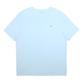 TOMMY HILFIGER Mens Light Blue T-Shirt XL Short Sleeve Crew Neck Cotton Blend