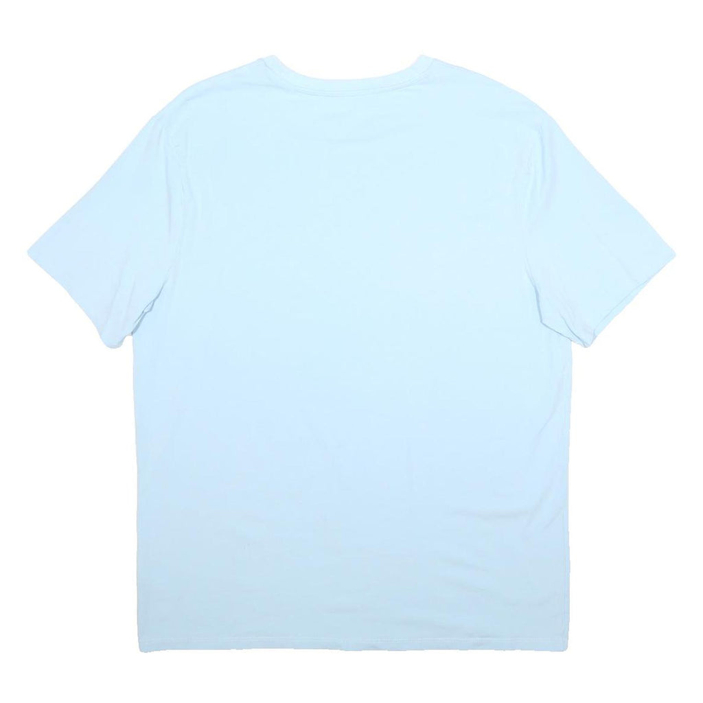 TOMMY HILFIGER Mens Light Blue T-Shirt XL Short Sleeve Crew Neck Cotton Blend