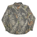 GUIDE SERIES Mens Green & Brown Camouflage Polyester Long Sleeve Shirt L Casual