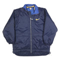 NIKE Mens Blue Yellow Swoosh Zip Polyester Blend Jacket M Casual Sportswear