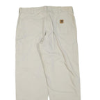 CARHARTT Mens Cotton Blend Beige Regular Straight Trousers W38 L30 Workwear