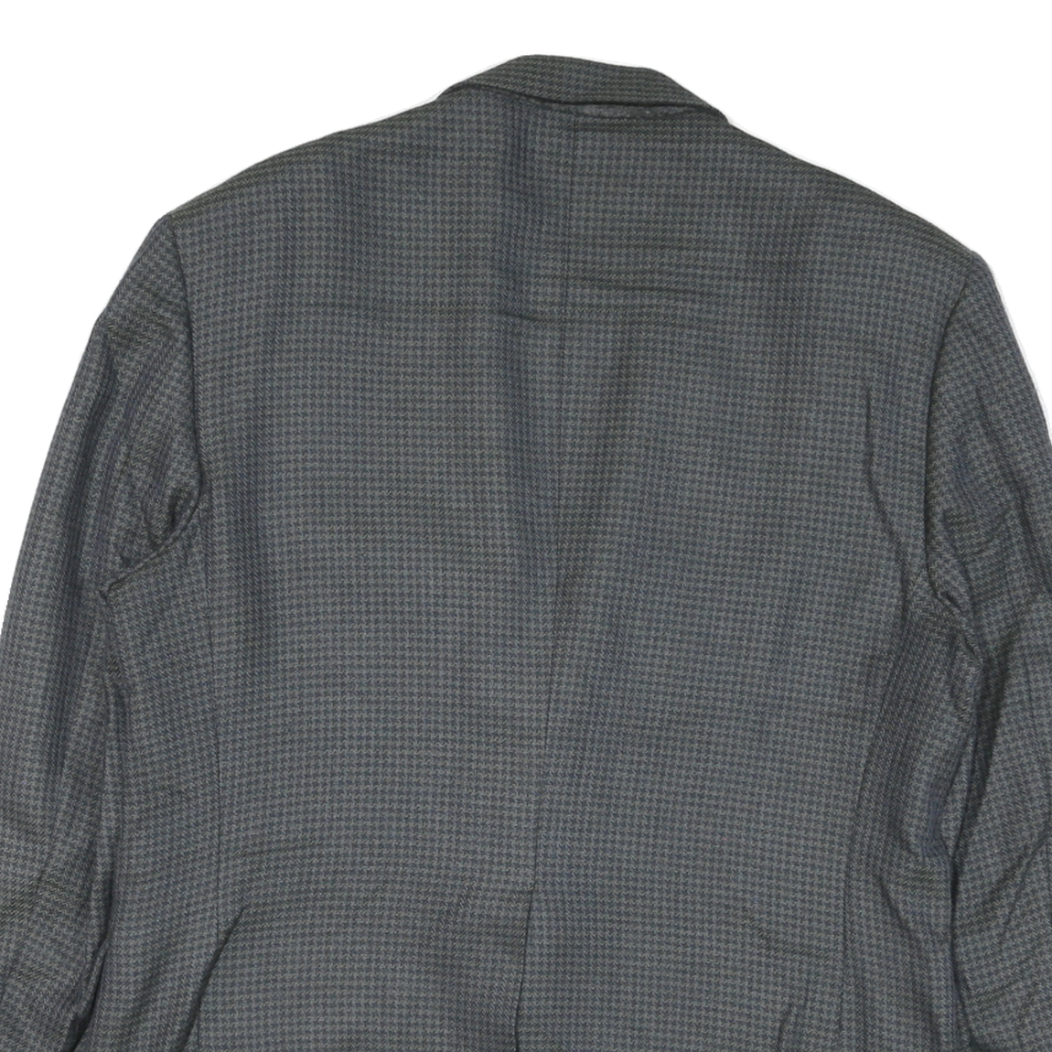 Mens Grey Button Jacket M Polyester Blend Houndstooth Classic Tailored Blazer