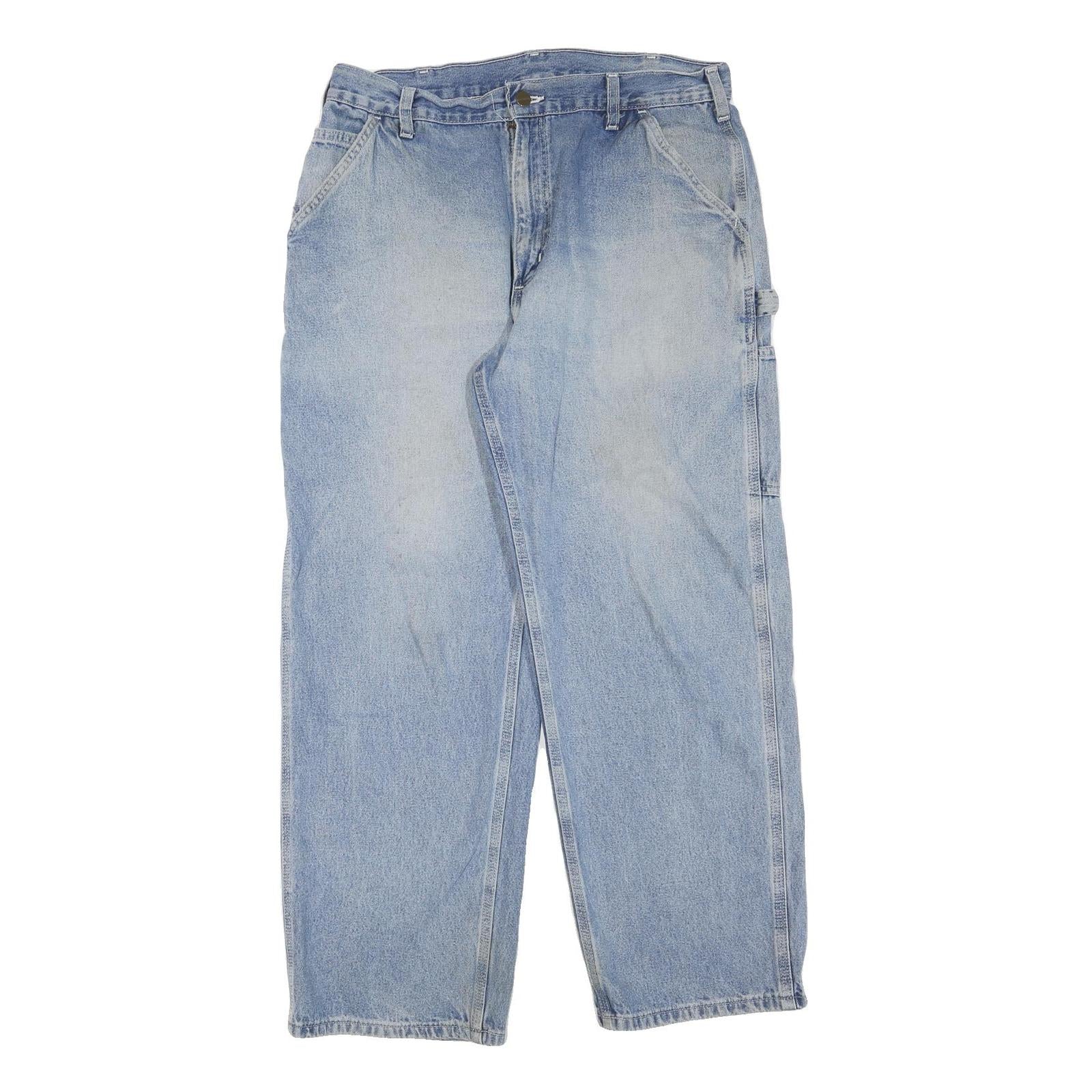 CARHARTT Womens Regular Fit Blue Denim Jeans W36 L30 Utility Workwear