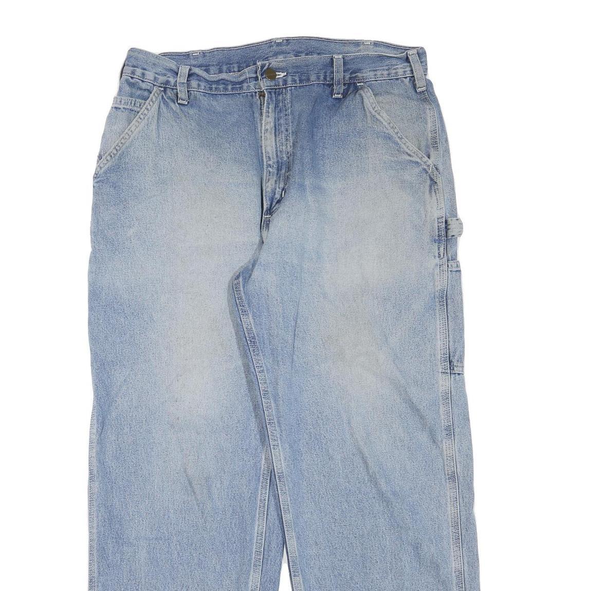 CARHARTT Womens Regular Fit Blue Denim Jeans W36 L30 Utility Workwear