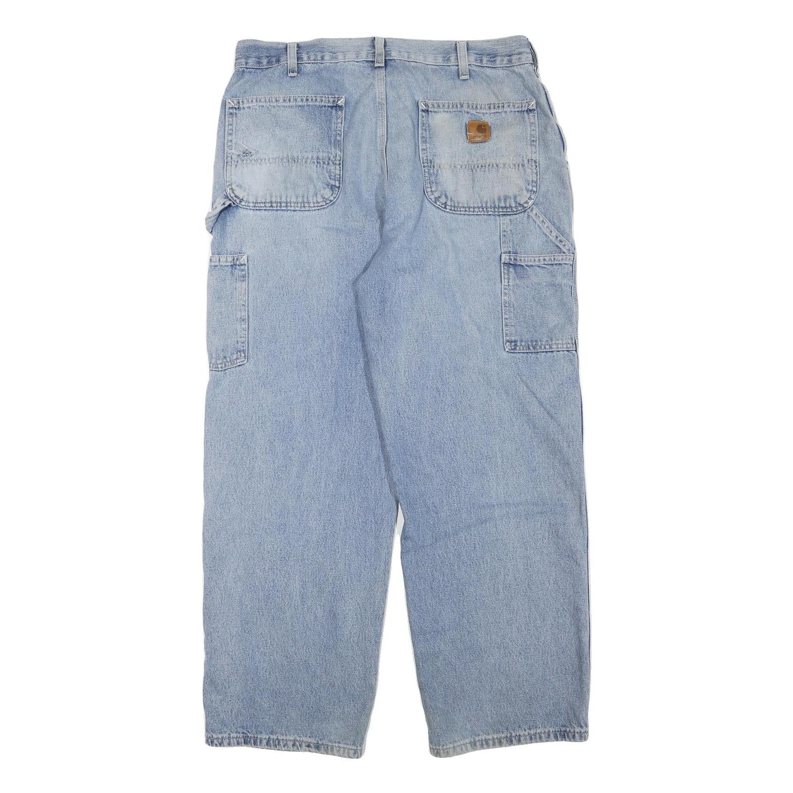 CARHARTT Womens Regular Fit Blue Denim Jeans W36 L30 Utility Workwear