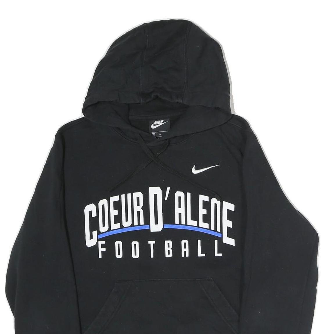 NIKE Womens Black Coeur D'Alene Football Pullover Hoodie M Cotton Sports