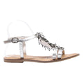 TAMARIS Strappy Sandals Silver Leather Womens UK 7