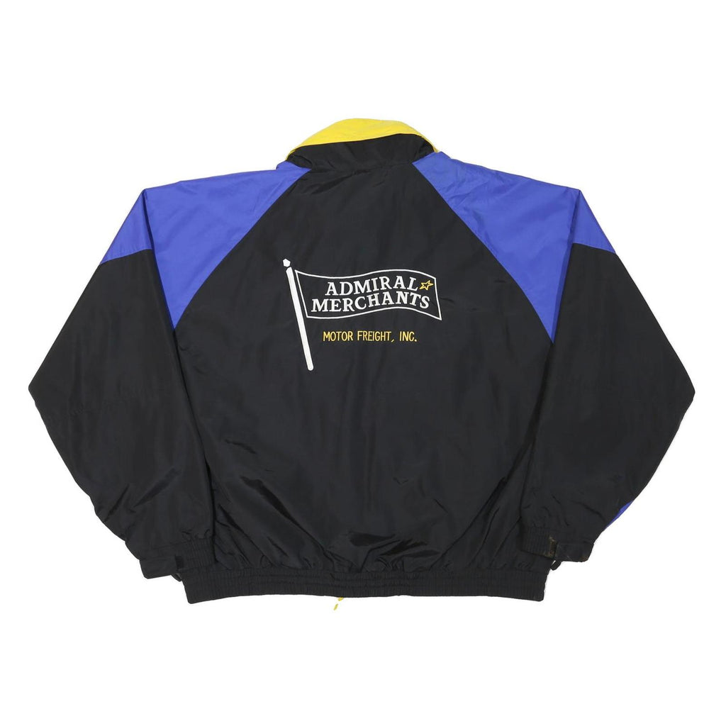TN MOUNTAIN Mens Black & Blue Outdoor Jacket XL Polyester Blend Zip Colourblock
