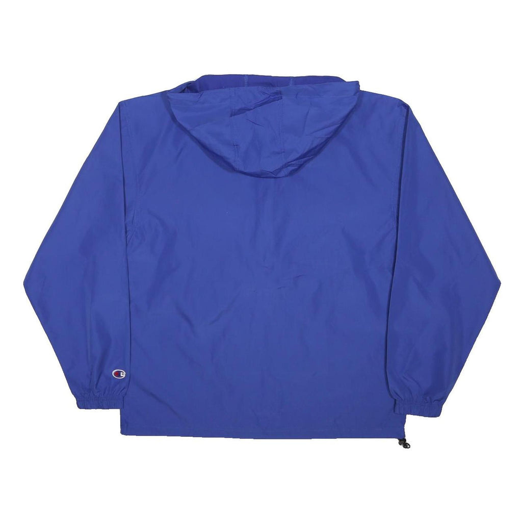 CHAMPION Mens Blue Zip Jacket M Polyester Blend Plain Lightweight Hooded